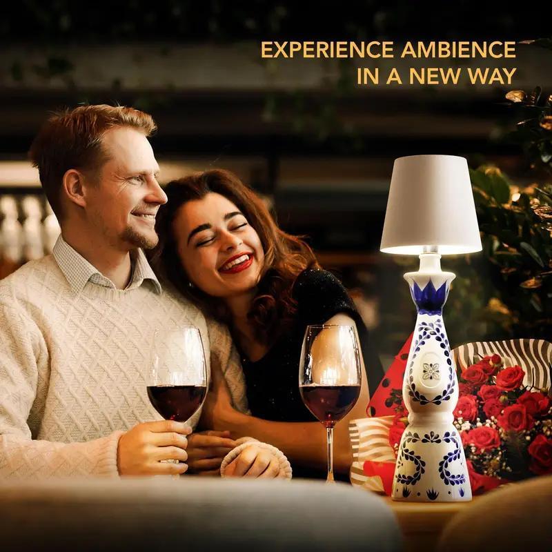 Rechargeable Wine Bottle Lamp Wireless LED Light with 3 Color Temperature Modes