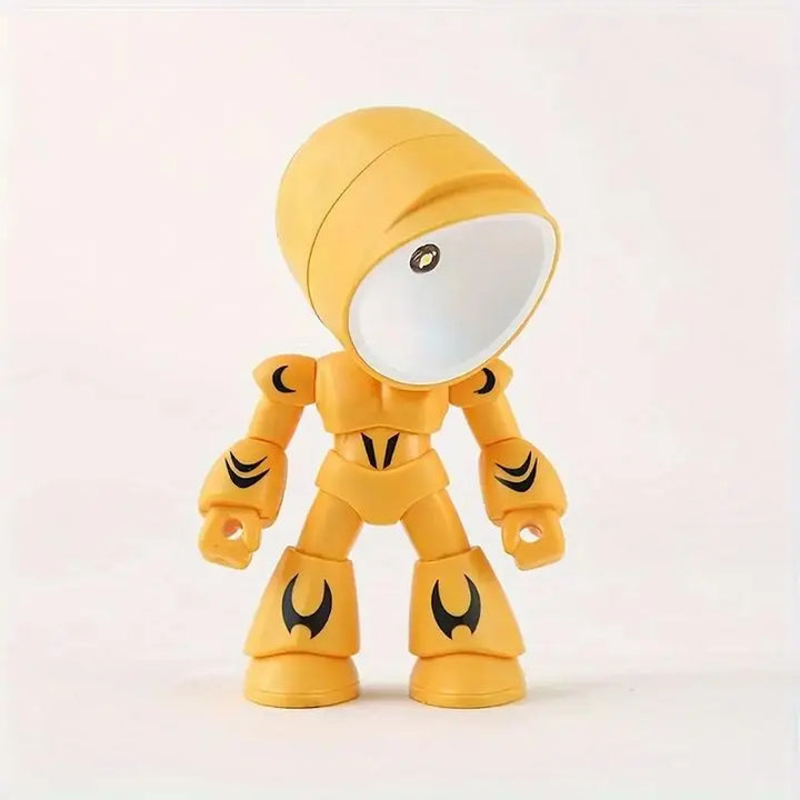 LED Mini Robot Night Light Cute Cartoon Companion Lamp for Bedroom & Desk Decor