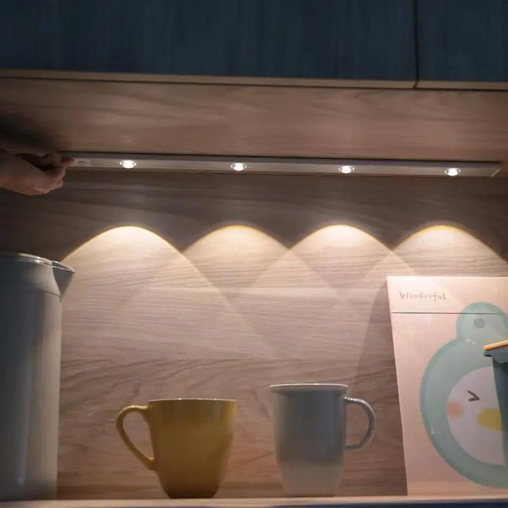 Under Cabinet LED Light Rechargeable Motion Sensor Light with 3 Color Modes