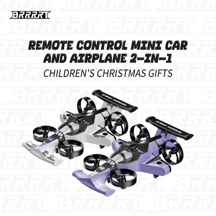 Remote-Controlled Car & Plane Combo 360-Degree Drift Tires, Land & Air Capable