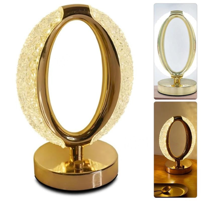 USB Rechargeable Modern Crystal Table Lamp LED Night Light